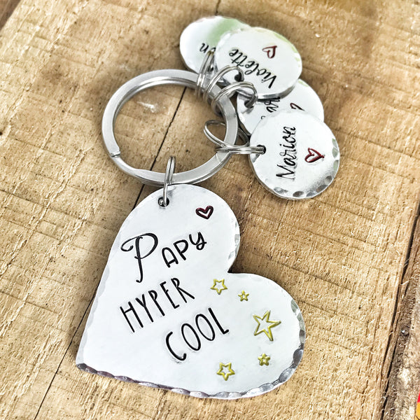 Porte Clé Personnalisé pour Lui, Cadeau Personnalisé Papy, Cadeau Fête des Pères
