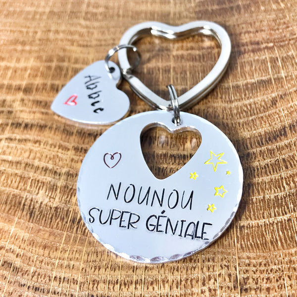 Porte Clé Nounou, Cadeau Nounou, Merci Nounou Maîtresse