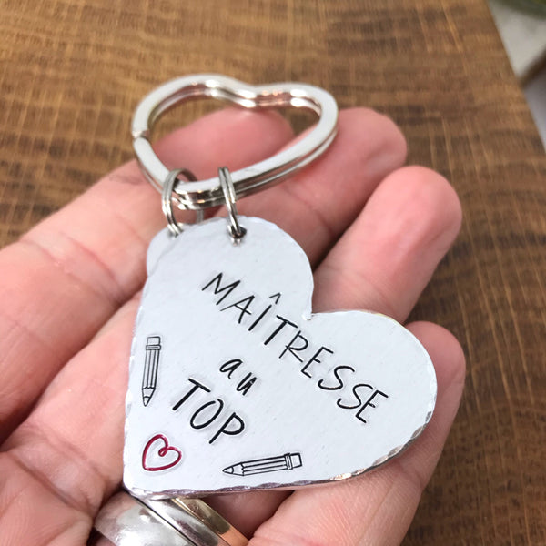 Idée Maîtresse Enseignant, Porte Clé Personnalisé, Cadeau Maîtresse, Cadeau Ensieignant, Super Maitresse, Merci Maîtresse Enseignant