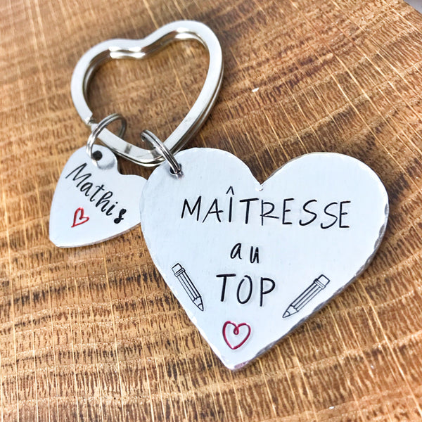 Idée Maîtresse Enseignant, Porte Clé Personnalisé, Cadeau Maîtresse, Cadeau Ensieignant, Super Maitresse, Merci Maîtresse Enseignant