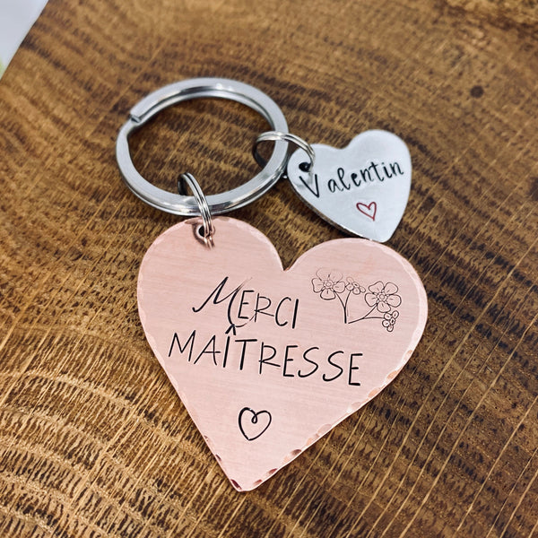 Idée Maîtresse Enseignant, Porte Clé Personnalisé, Cadeau Maîtresse, Cadeau Ensieignant, Super Maitresse, Merci Maîtresse Enseignant