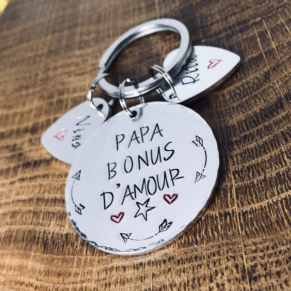 French Step Dad Keyring, Beau Papa Keyring