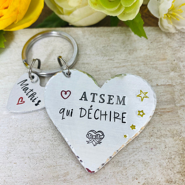 Porte Clé ATSEM, Cadeau ATSEM, Porte Clé Personnalisé, ASTEM qui Déchire
