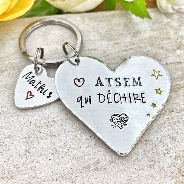 Porte Clé ATSEM, Cadeau ATSEM, Porte Clé Personnalisé, ASTEM qui Déchire