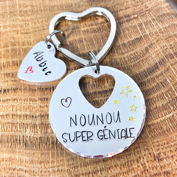 Porte Clé Nounou, Cadeau Nounou, Merci Nounou Maîtresse