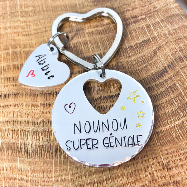 Porte Clé Nounou, Cadeau Nounou, Merci Nounou Maîtresse