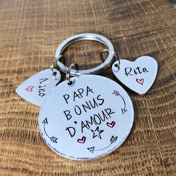 French Step Dad Keyring, Beau Papa Keyring