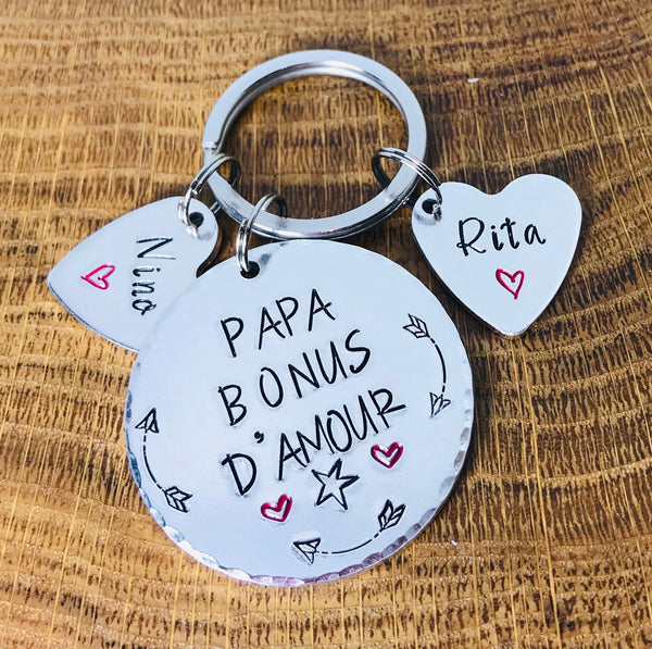 French Step Dad Keyring, Beau Papa Keyring