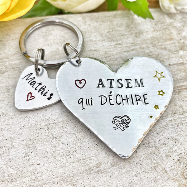 Porte Clé ATSEM, Cadeau ATSEM, Porte Clé Personnalisé, ASTEM qui Déchire