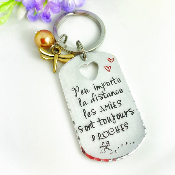 Porte Clé Meilleure Amie, Porte Clé Gravé Message Personnalisé, Cadeau Meilleure Amie, Idée Noël Amie