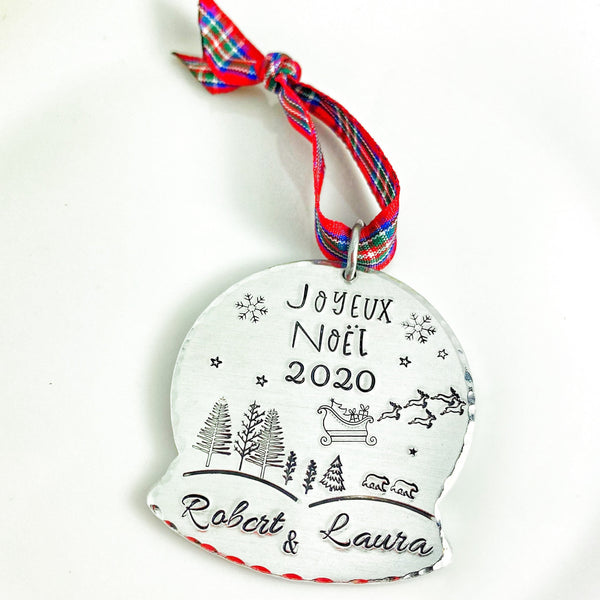 Boule de Noël Personnalisée, Décoration de Sapin Personnalisée, Boule Sapin Noël
