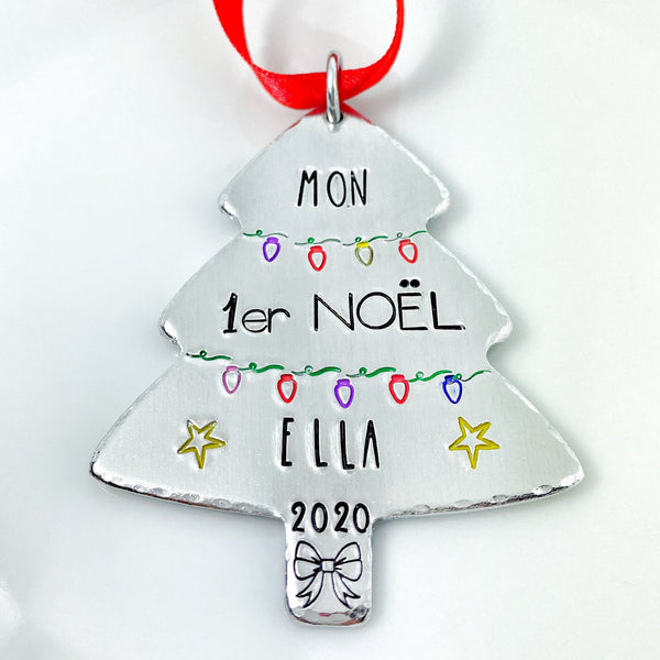 Boule de Noël Personnalisée , Décoration Sapin de Noël,Mon Premier Noël