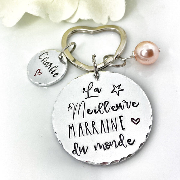 Meilleure Marraine Porte Clé, Demande Marraine, Porte-Clé Marraine, Cadeau Baptême Marraine, Marraine Formidable, Bijoux Marraine