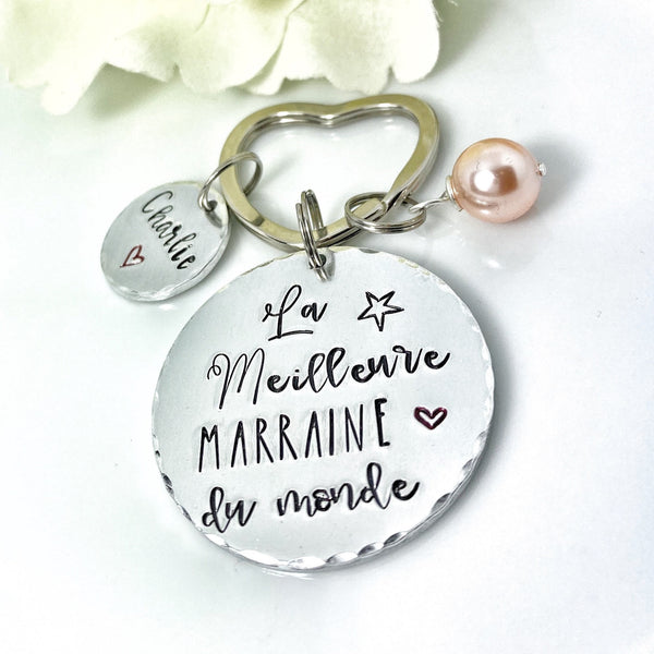 Meilleure Marraine Porte Clé, Demande Marraine, Porte-Clé Marraine, Cadeau Baptême Marraine, Marraine Formidable, Bijoux Marraine