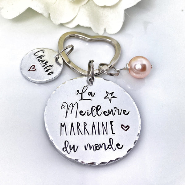 Meilleure Marraine Porte Clé, Demande Marraine, Porte-Clé Marraine, Cadeau Baptême Marraine, Marraine Formidable, Bijoux Marraine