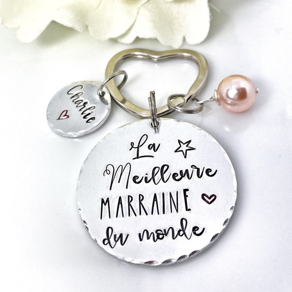 Meilleure Marraine Porte Clé, Demande Marraine, Porte-Clé Marraine, Cadeau Baptême Marraine, Marraine Formidable, Bijoux Marraine