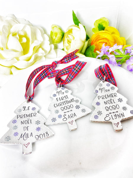Boule de Noël Personnalisée , Premier Souvenir Noël, Mon Premier Noël, Décoration Sapin