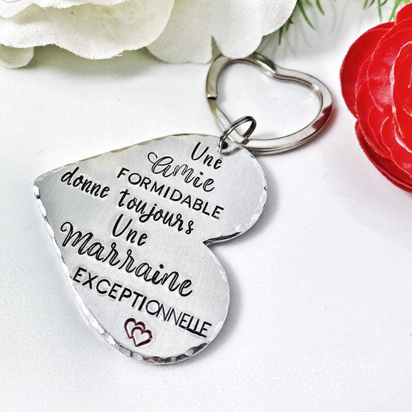 Cadeau Marraine Amie, Porte Clé Marraine Amie, Demande Marraine, Veux-tu être ma Marraine?