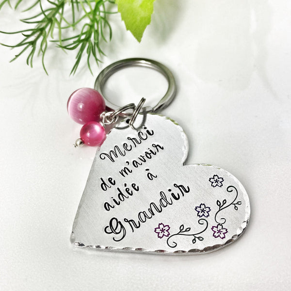 Porte Clé Maîtresse, Cadeau Maîtresse, Porte Clé Enfant Maîtresse, Merci Professeur