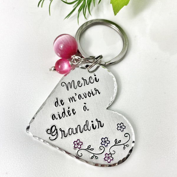 Porte Clé Maîtresse, Cadeau Maîtresse, Porte Clé Enfant Maîtresse, Merci Professeur