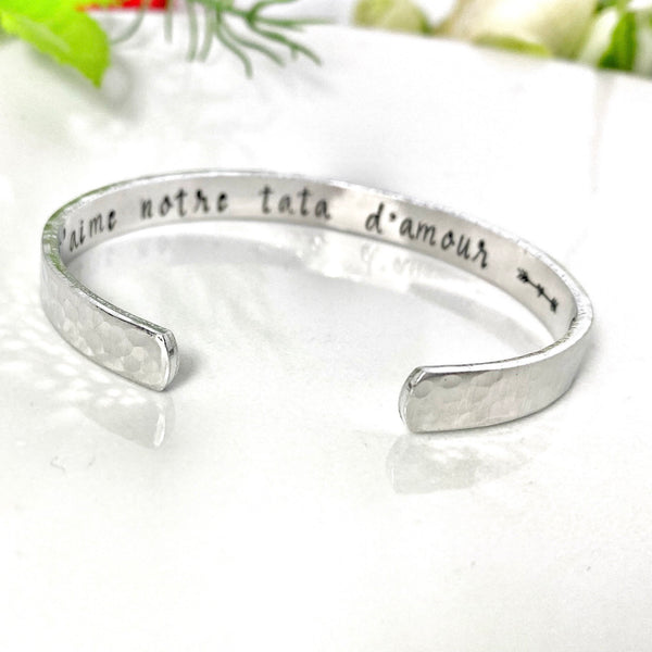 Cadeau Tata Tatie, Bracelet Jonc Tata, Idée Tata , Tata d'amour
