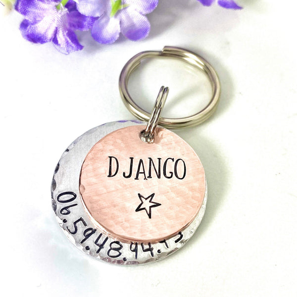 Personalized Copper Pet ID Tag, Pet ID Tags, Dog Tag Collar, Aluminium Dog Tag, Identity Tag Dog