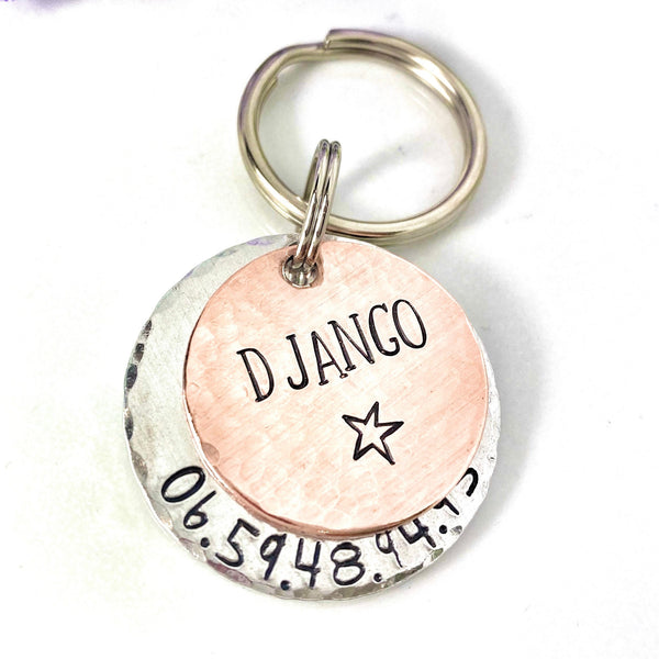 Personalized Copper Pet ID Tag, Pet ID Tags, Dog Tag Collar, Aluminium Dog Tag, Identity Tag Dog