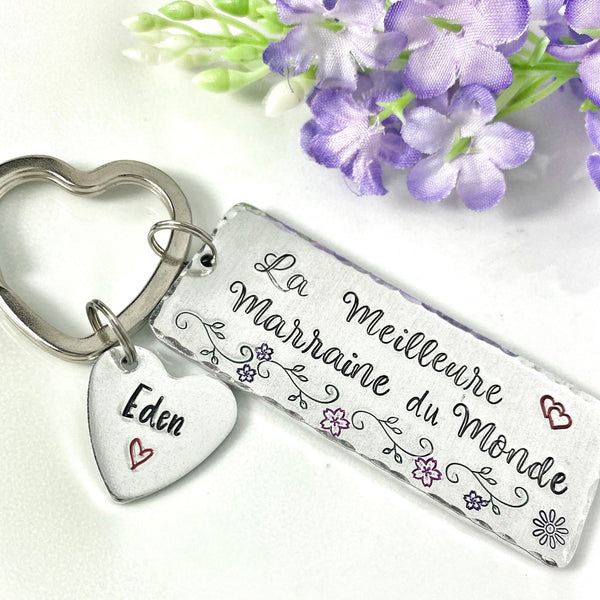 Meilleure Marraine Porte Clé, Demande Marraine, Porte-Clé Marraine, Cadeau Baptême Marraine, Marraine Formidable, Bijoux Marraine