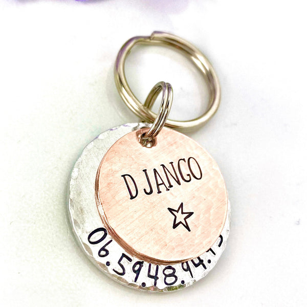 Personalized Copper Pet ID Tag, Pet ID Tags, Dog Tag Collar, Aluminium Dog Tag, Identity Tag Dog