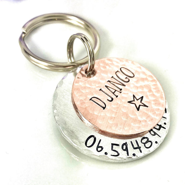 Personalized Copper Pet ID Tag, Pet ID Tags, Dog Tag Collar, Aluminium Dog Tag, Identity Tag Dog