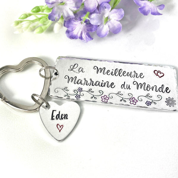 Meilleure Marraine Porte Clé, Demande Marraine, Porte-Clé Marraine, Cadeau Baptême Marraine, Marraine Formidable, Bijoux Marraine