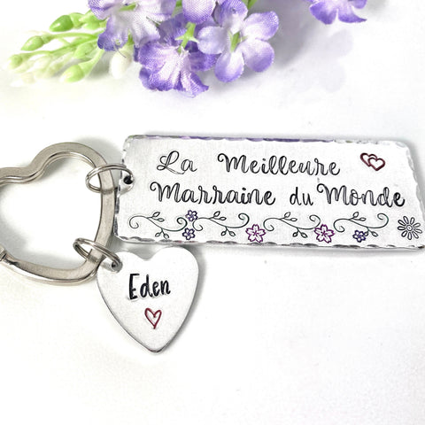 Meilleure Marraine Porte Clé, Demande Marraine, Porte-Clé Marraine, Cadeau Baptême Marraine, Marraine Formidable, Bijoux Marraine