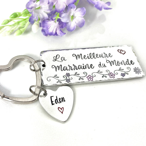 Meilleure Marraine Porte Clé, Demande Marraine, Porte-Clé Marraine, Cadeau Baptême Marraine, Marraine Formidable, Bijoux Marraine