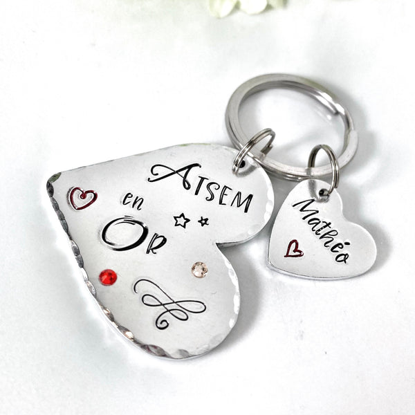 Porte Clé ATSEM, Cadeau ATSEM, Porte Clé Personnalisé, Idée cadeau Maîtresse