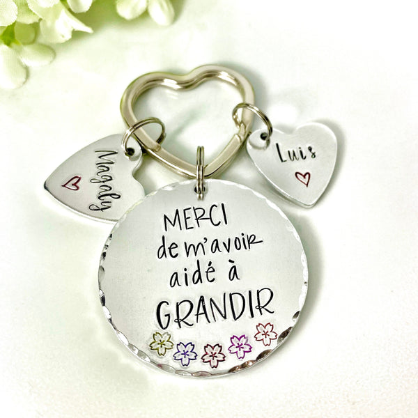 Porte Clé Maîtresse, Cadeau Maîtresse, Porte Clé Enfant Maîtresse, Merci Professeur