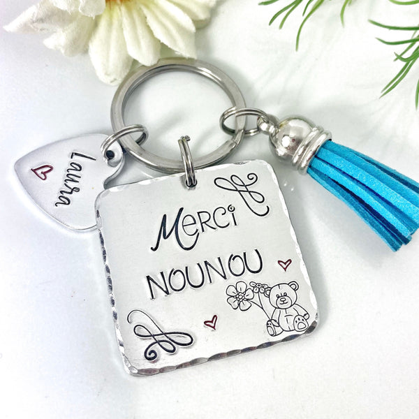 Porte Clé Nounou, Cadeau Nounou, La Meilleure Nounou, Merci Nounou