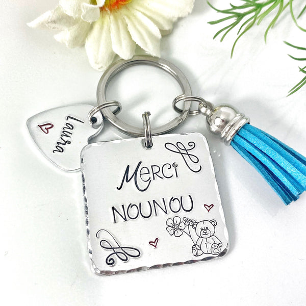 Porte Clé Nounou, Cadeau Nounou, La Meilleure Nounou, Merci Nounou