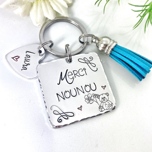 Porte Clé Nounou, Cadeau Nounou, La Meilleure Nounou, Merci Nounou