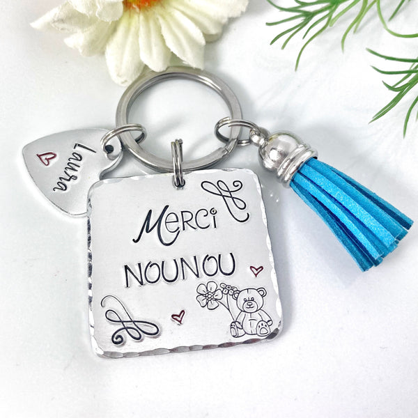 Porte Clé Nounou, Cadeau Nounou, La Meilleure Nounou, Merci Nounou