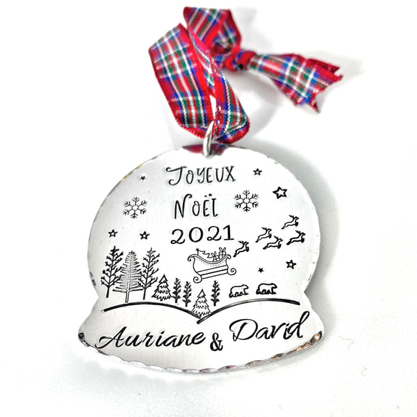 Boule de Noël Personnalisée, Décoration de Sapin Personnalisée, Boule Sapin Noël