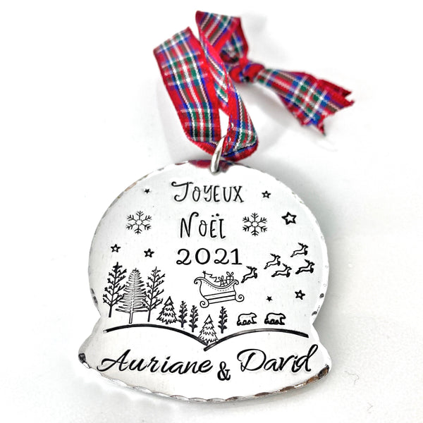 Boule de Noël Personnalisée, Décoration de Sapin Personnalisée, Boule Sapin Noël