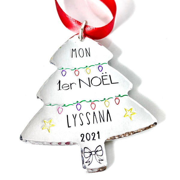 Boule de Noël Personnalisée , Décoration Sapin de Noël,Mon Premier Noël