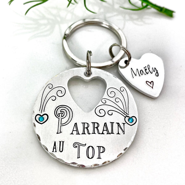 Porte Clé Parrain, Cadeau pour une Demande de Parrain