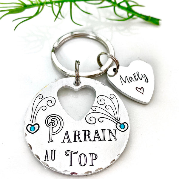 Porte Clé Parrain, Cadeau pour une Demande de Parrain