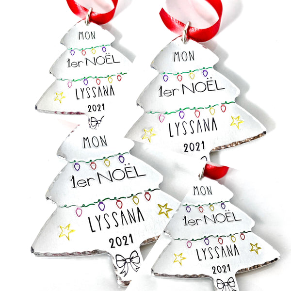 Boule de Noël Personnalisée , Décoration Sapin de Noël,Mon Premier Noël