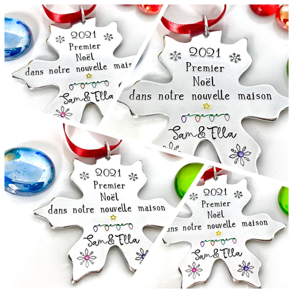 Boule de Noël Personnalisée , Premier Noël Nouvelle Maison, Décoration de Noël Notre Chez Nous