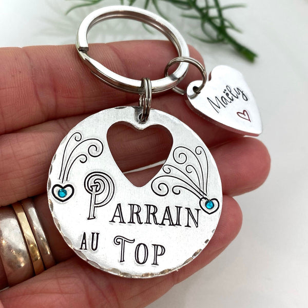Porte Clé Parrain, Cadeau pour une Demande de Parrain