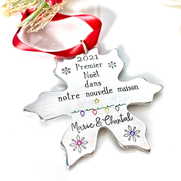 Boule de Noël Personnalisée , Premier Noël Nouvelle Maison, Décoration de Noël Notre Chez Nous
