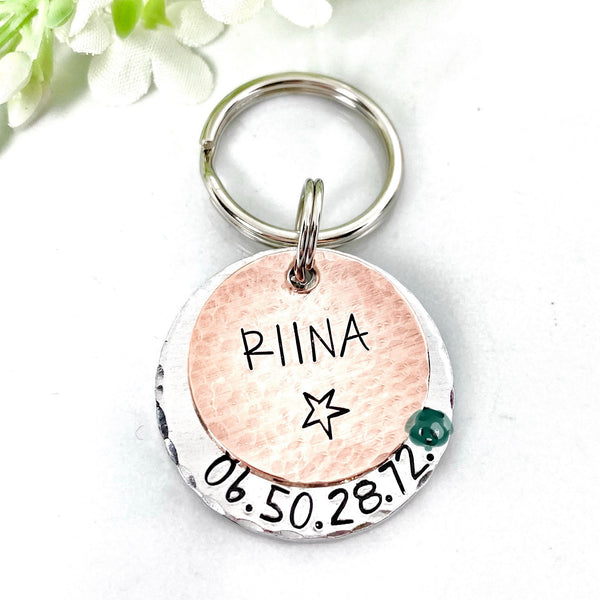 Personalized Copper Pet ID Tag, Pet ID Tags, Dog Tag Collar, Aluminium Dog Tag, Identity Tag Dog