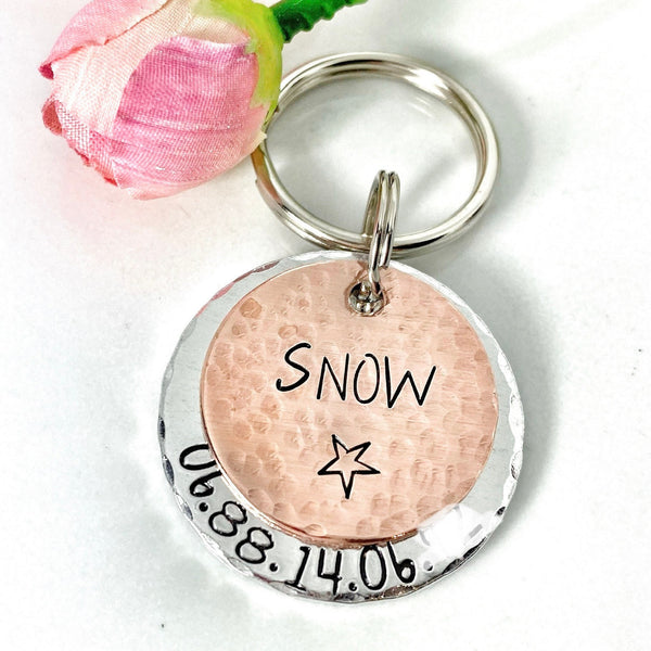 Personalized Copper Pet ID Tag, Pet ID Tags, Dog Tag Collar, Aluminium Dog Tag, Identity Tag Dog